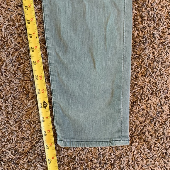 Adriano Goldschmied Jeans Womens 29R Green Stevie Slim Straight Ankle Low Rise - Picture 7 of 10